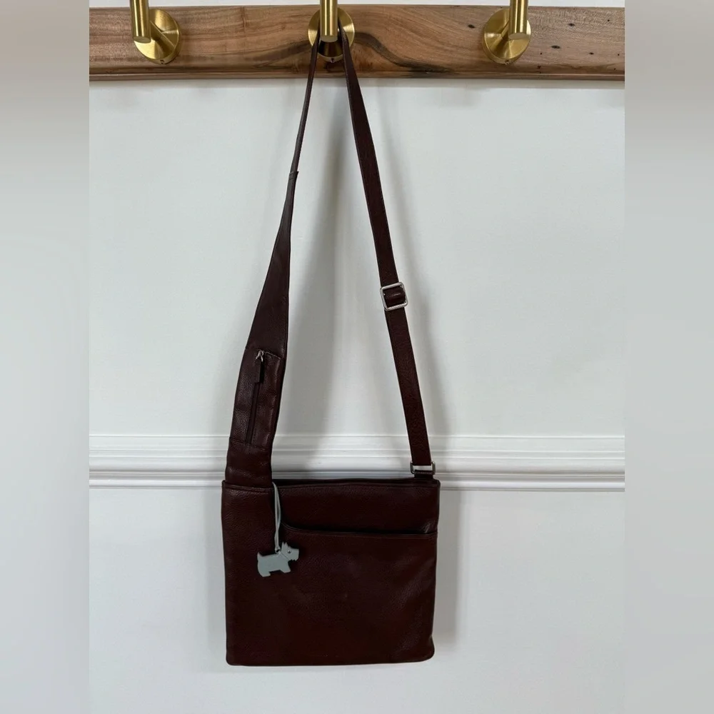 Radley London Messenger Crossbody Satchel Brown Leather Adjustable Bag